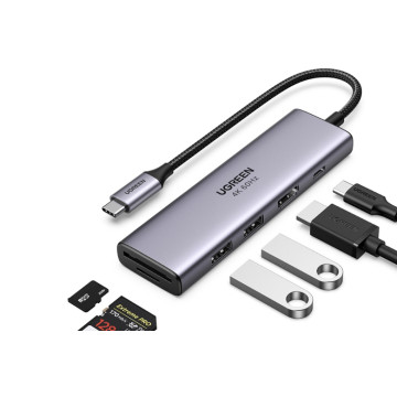 Ugreen 60384 USB C 6合1轉換器轉接器