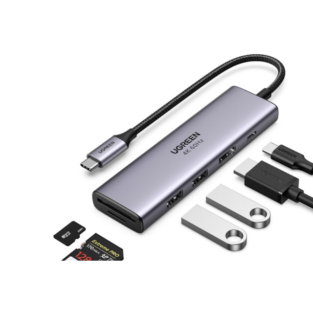 Ugreen 60384 USB C 6合1轉換器轉接器